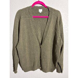 A New Day Cardigan Sweater Womens Button-Up size  XXL Olive Green